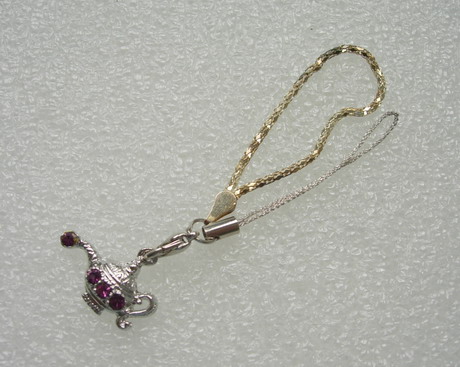 JW56 Aladdin's Lamp Rhinestone Jewelry Charm Pendant Hanger